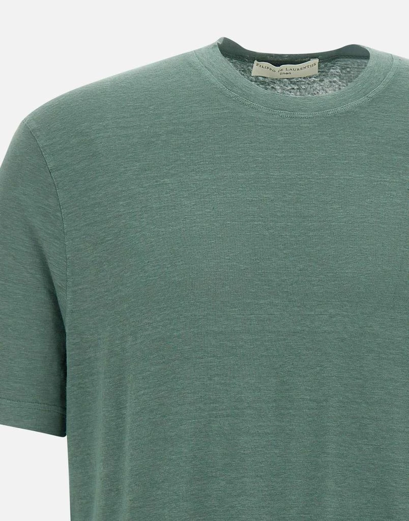FILIPPO DE LAURENTIIS Linen t-shirt 5