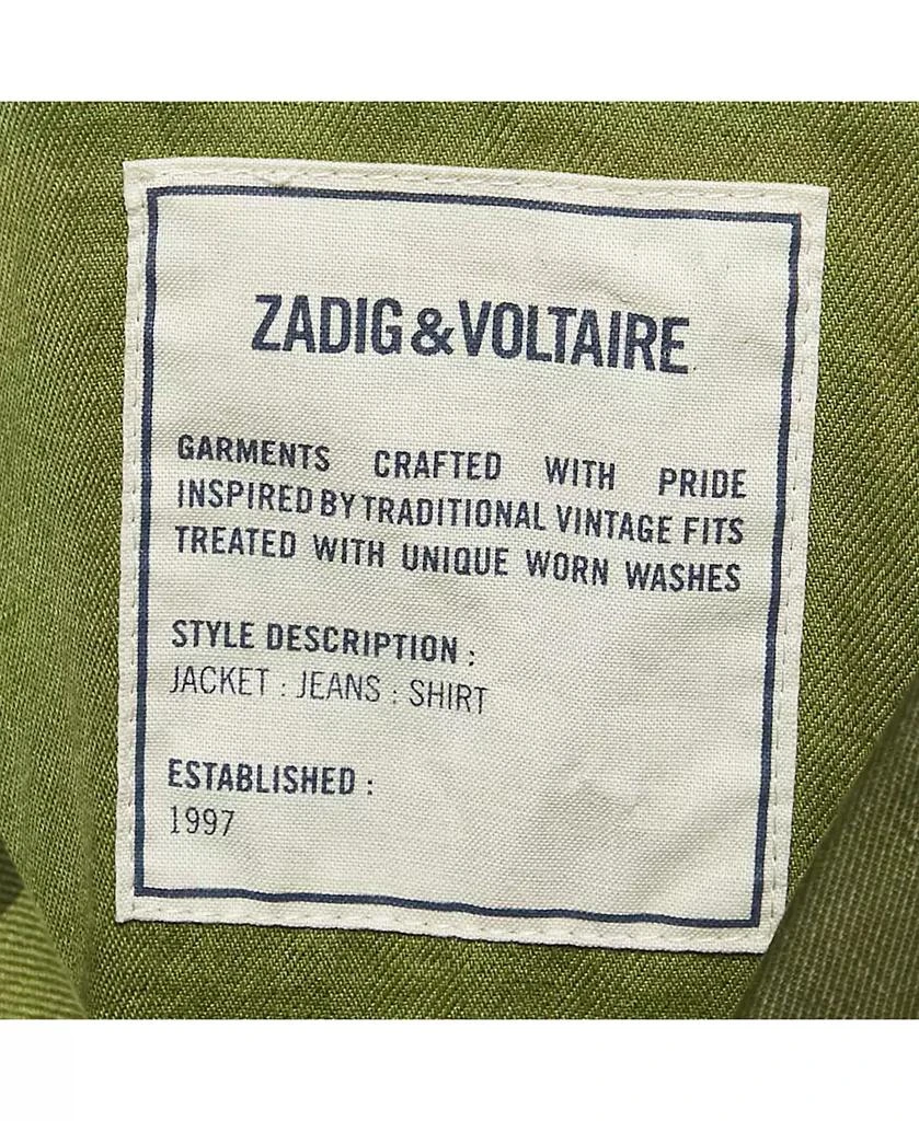 Pre-Owned Zadig 
Voltaire Women
s Military Green Camouflage Cotton Blend Button Front Jacket 4