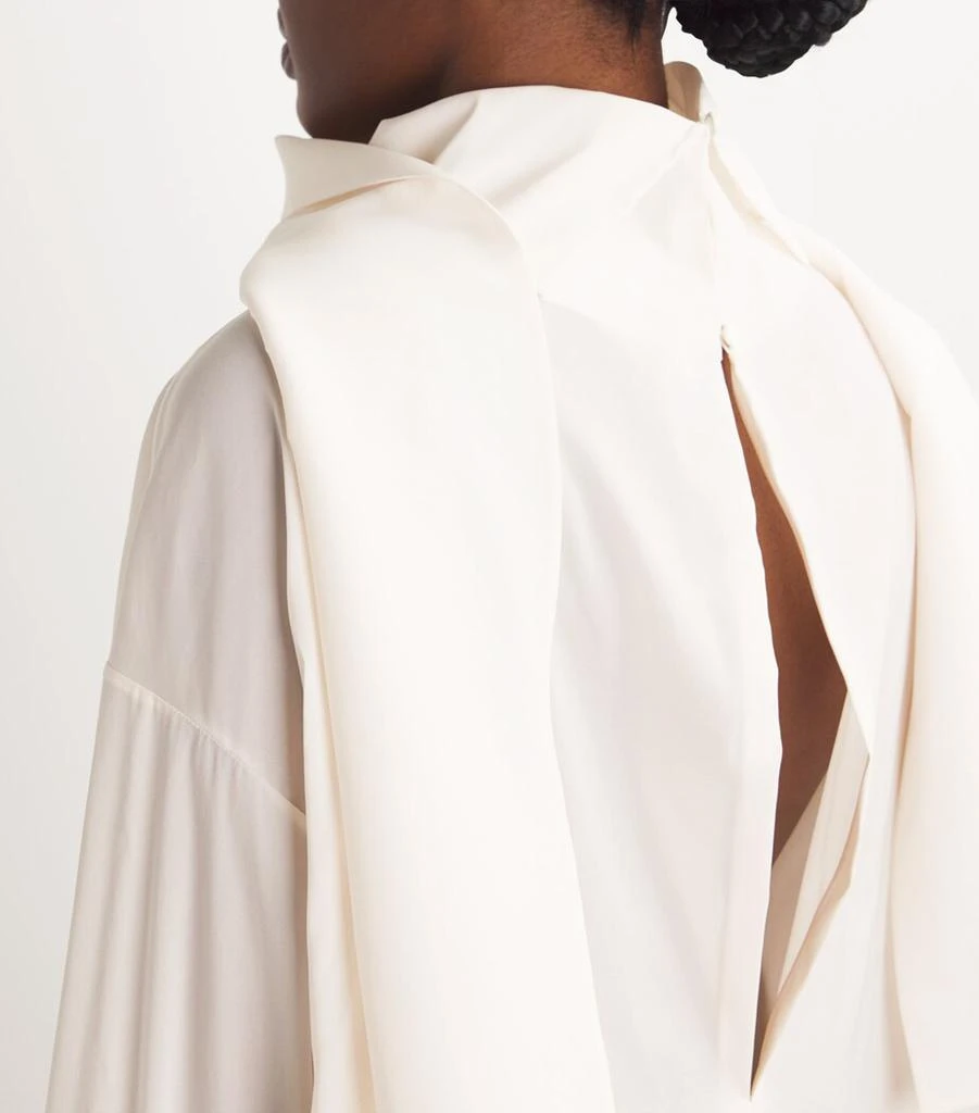 Carven Stretch-Toile Opera Sheer Blouse 6