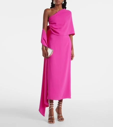 Marmar Halim Caped silk crpe cocktail dress - Dresses & Skirts - Free  Shipping - BeyondStyle