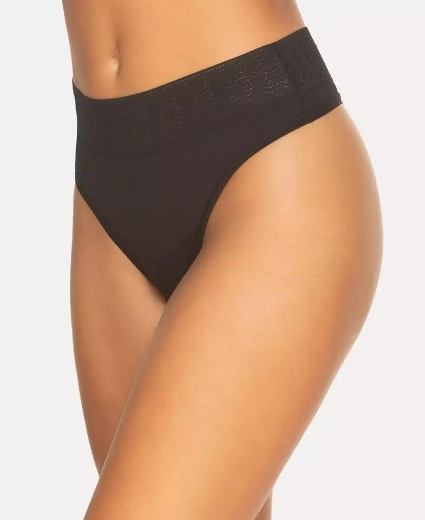 Felina Women's Serene Modal and Lace Thong Underwear 1