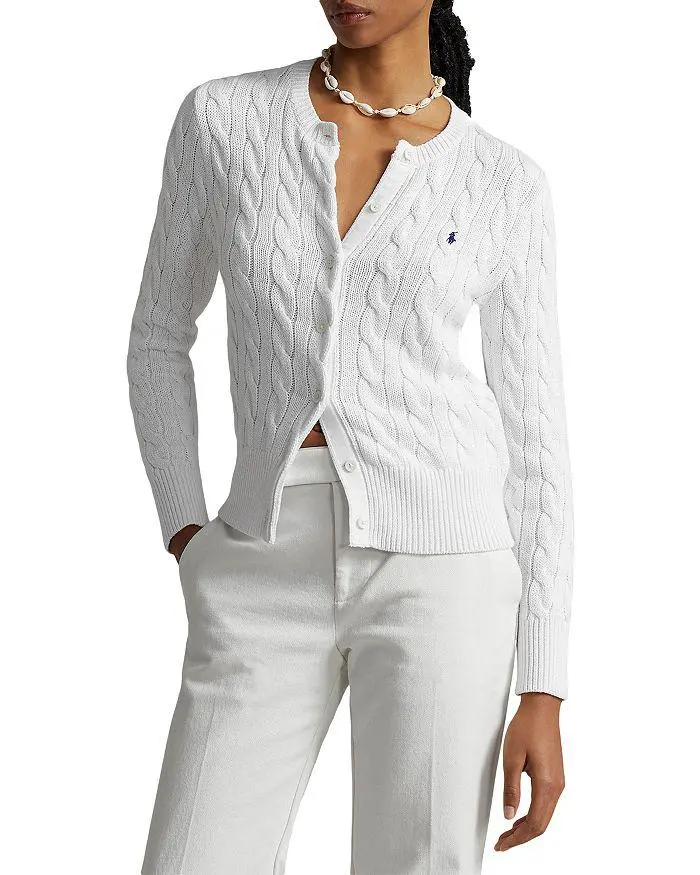 Ralph Lauren Cotton Cable Knit Cardigan