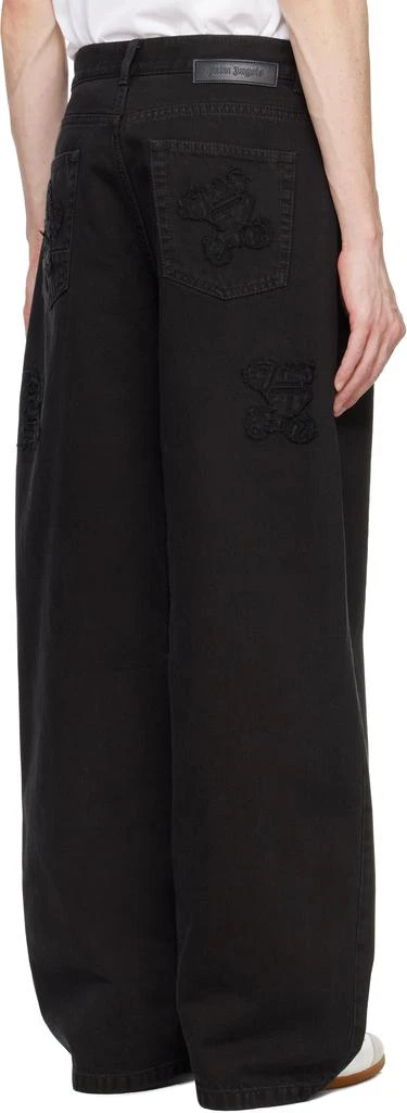Palm Angels Black Monogram Loose Fit Jeans 3