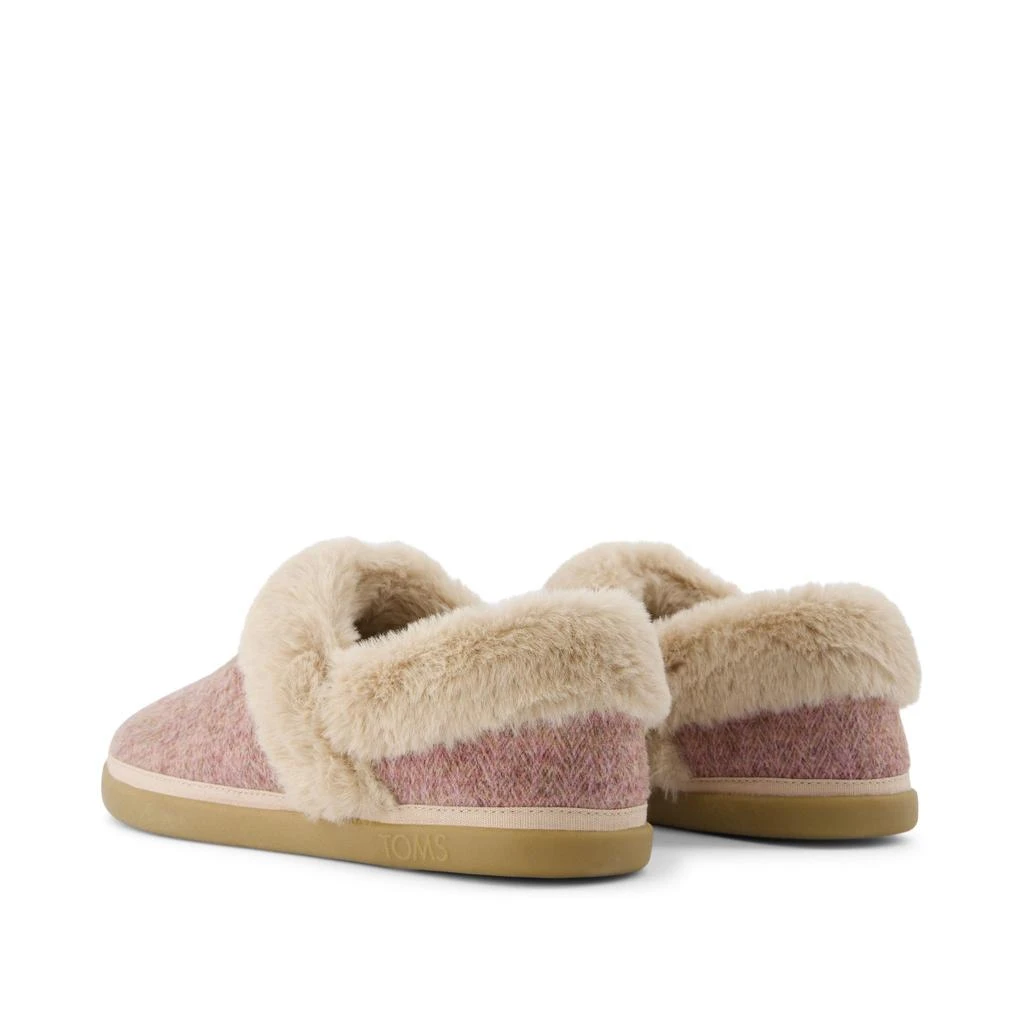 TOMS Shoes Oslo Vintage Pink Cozy Herringbone Slipper 5