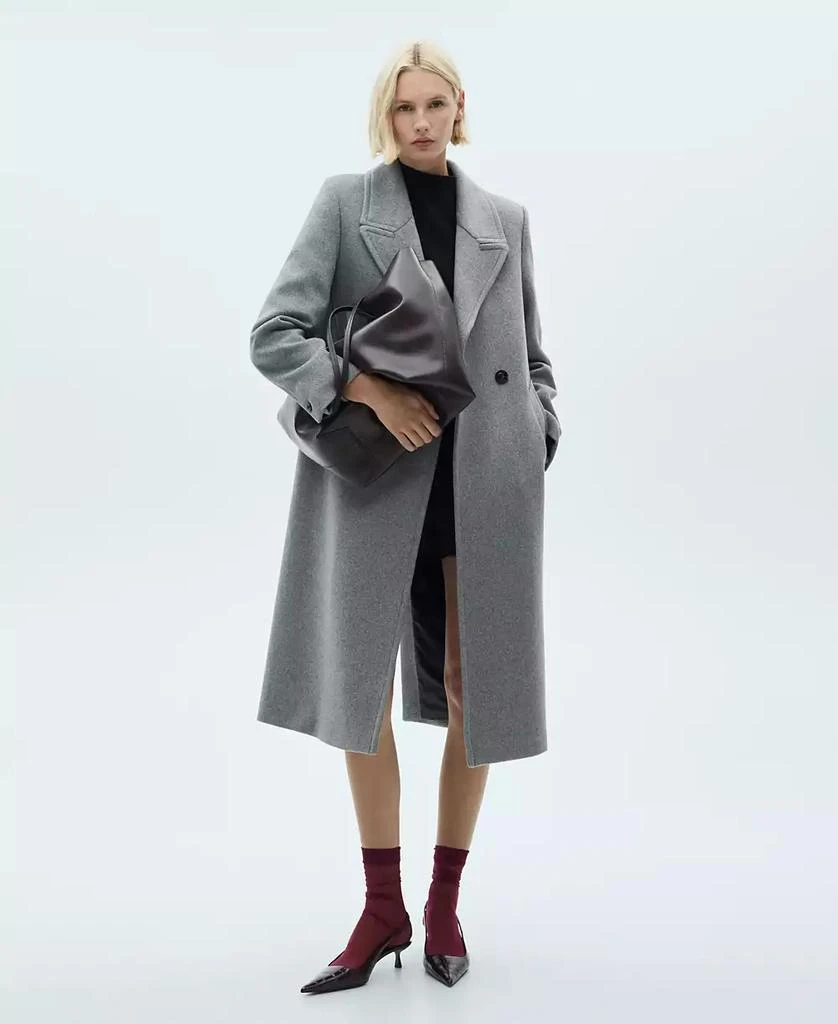 Mango Women's Lapels Wool Coat 2