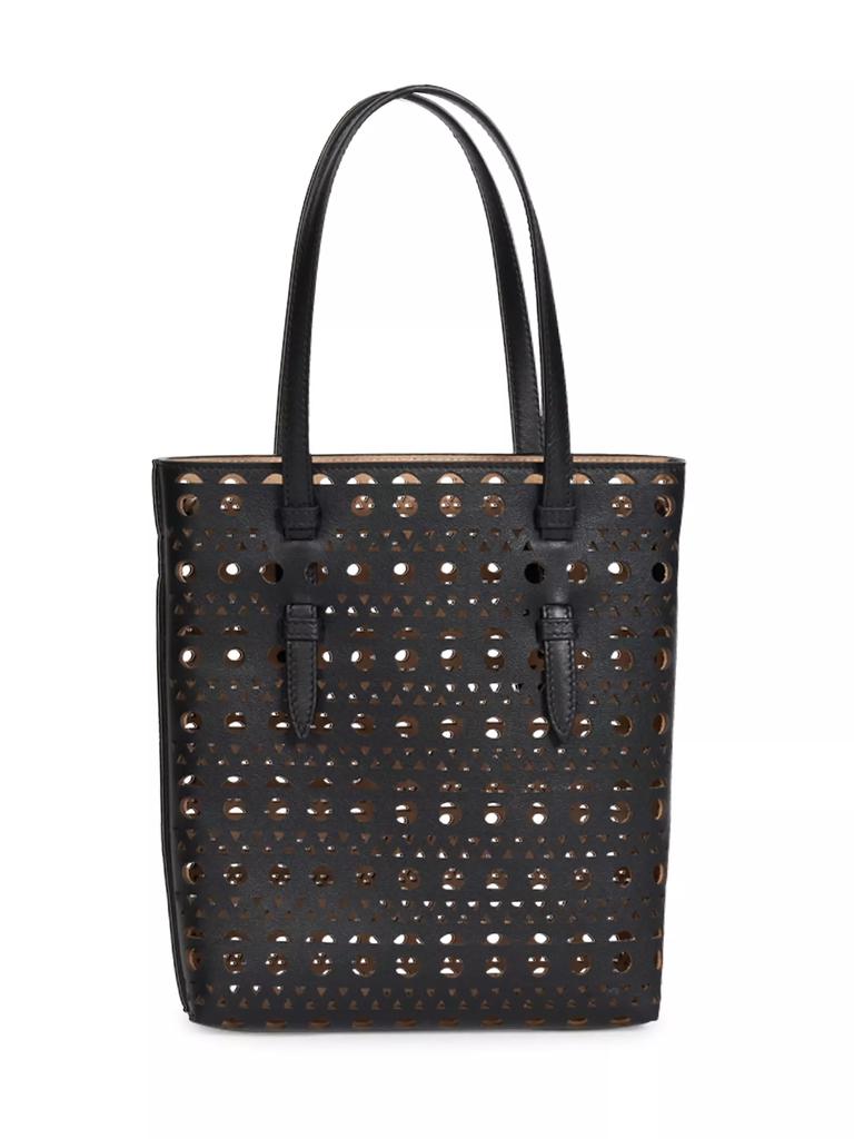 Mina Maya Alaïa | Mina 44 vienne black leather tote bag | Savannahs