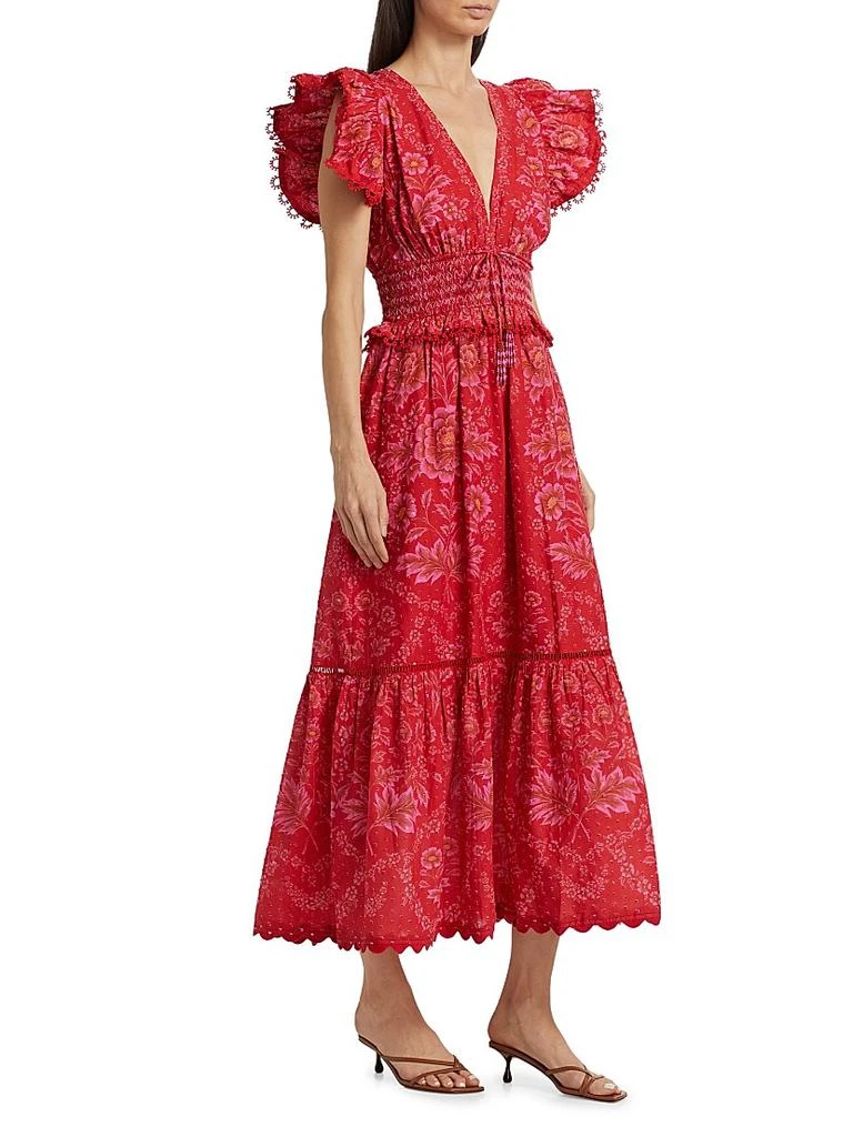 Farm Rio Olivia Printed Cotton Maxi Dress 4