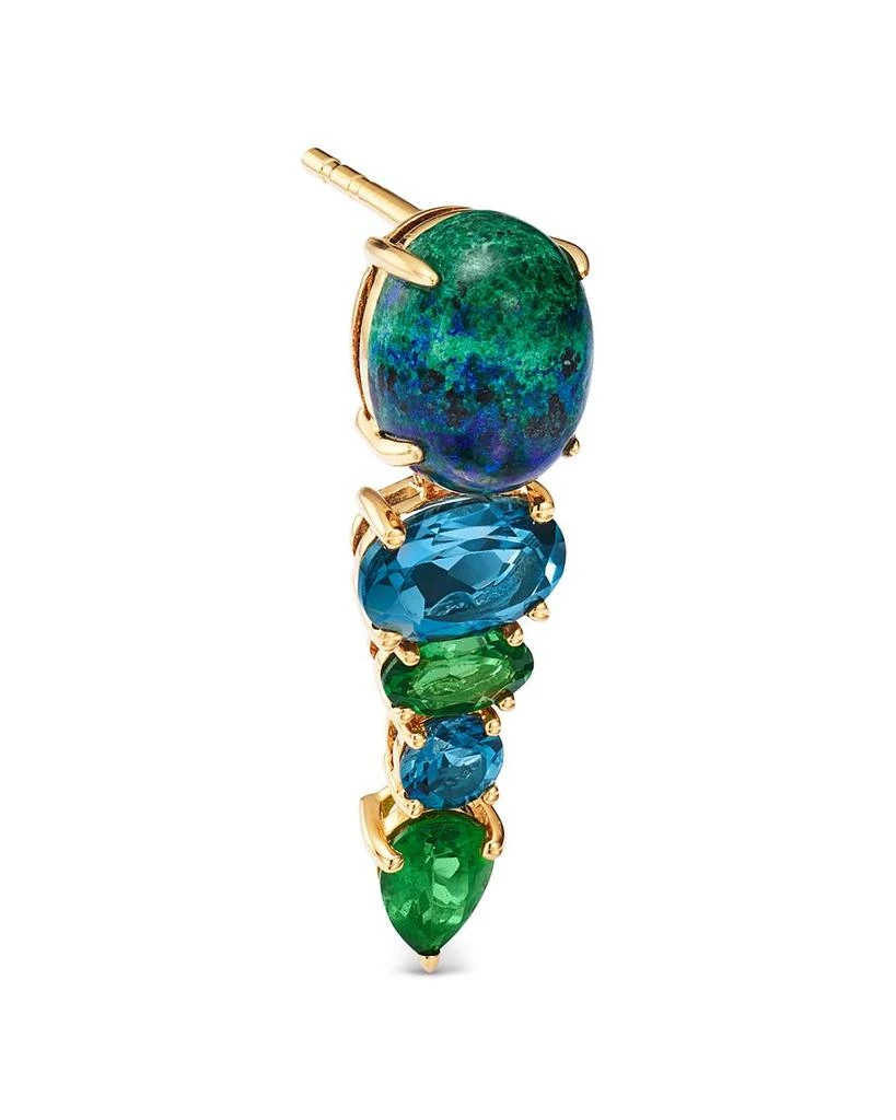 Bloomingdale
s Fine Collection London Blue Topaz, Tsavorite 
Azurite Multi-Gemstone Drop Earrings in 14K Yellow Gold 3