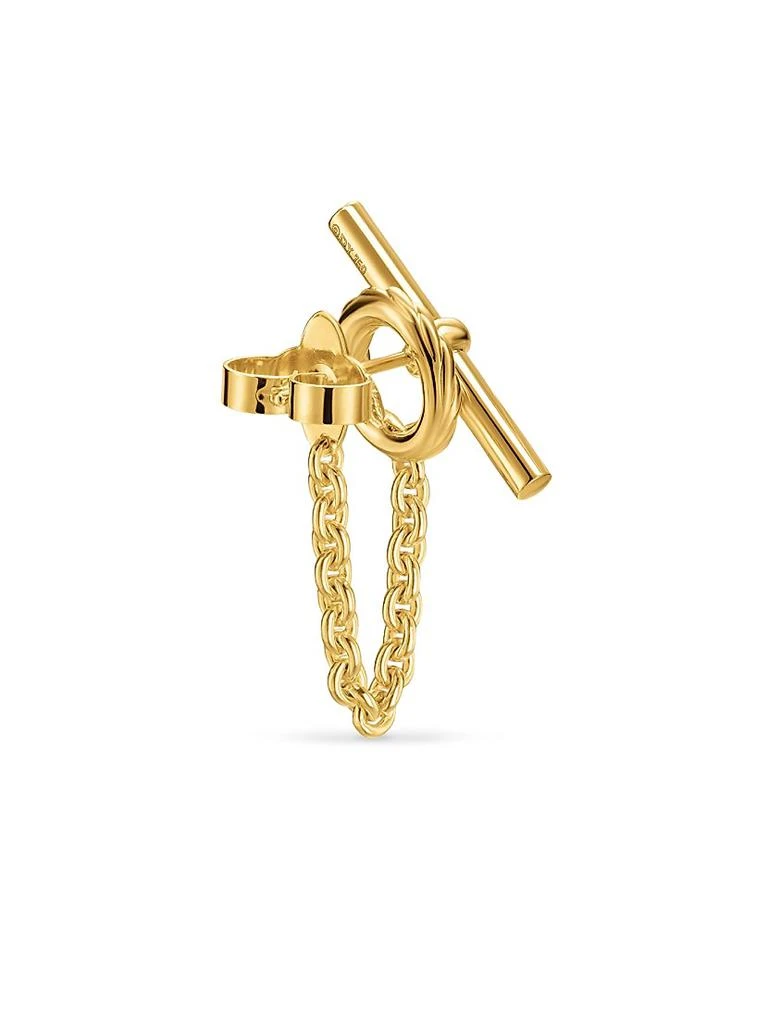 David Yurman DY Mercer Bold Toggle Chain Stud Earrings in 18K Yellow Gold, 50.4MM 5