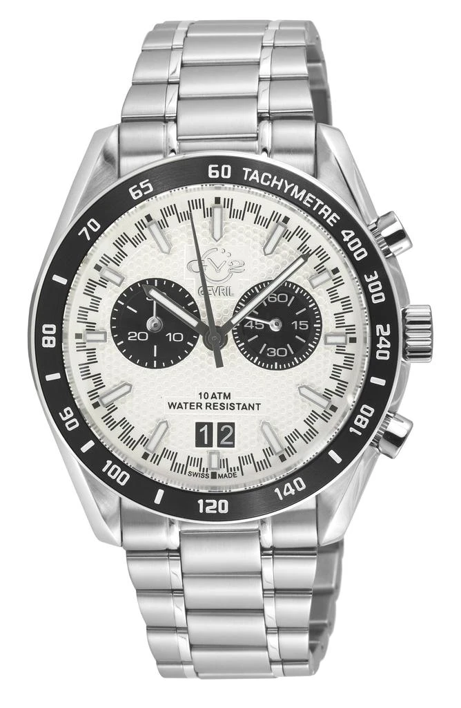 GV2 Freccia Stainless Steel Swiss Quartz Bracelet Watch, 42mm 1