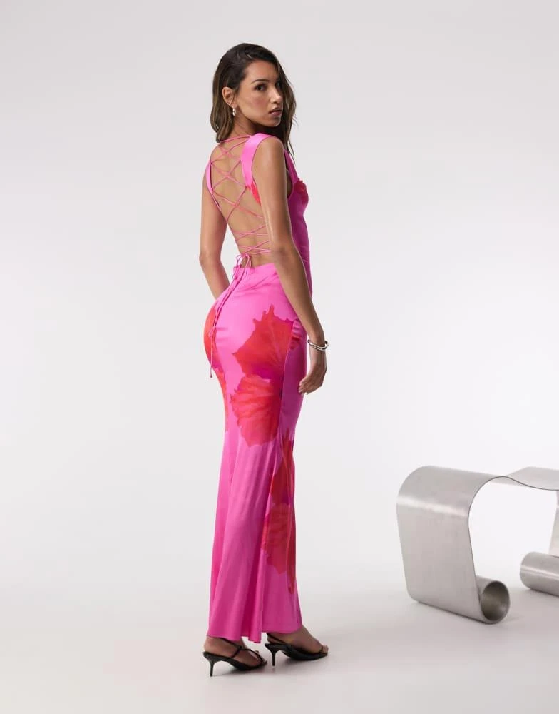 Good American satin lace up maxi dress in pink hibiscus On Sale Now with Up to 45% Off | Discover Exclusive Deals & Savings at BeyondStyle Authentic Good American Home|women Good American satin lace up maxi dress in pink hibiscus On Sale Now with Up to 45% Off | Discover Exclusive Deals & Savings at BeyondStyle Authentic Good American Home|women
