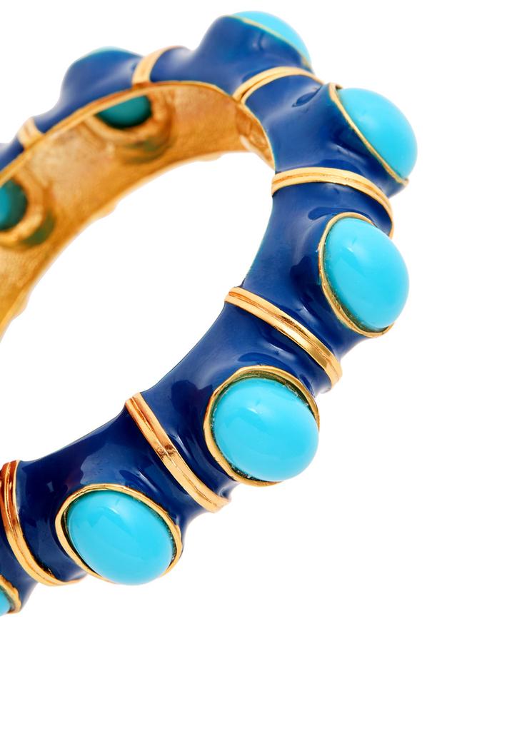 Kenneth Jay Lane Lapis 22kt gold-plated bracelet