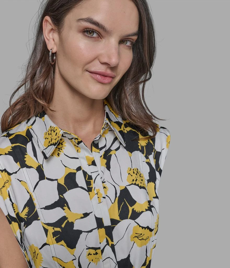 Karl Lagerfeld Paris FIT & FLARE FLORAL DRESS 6