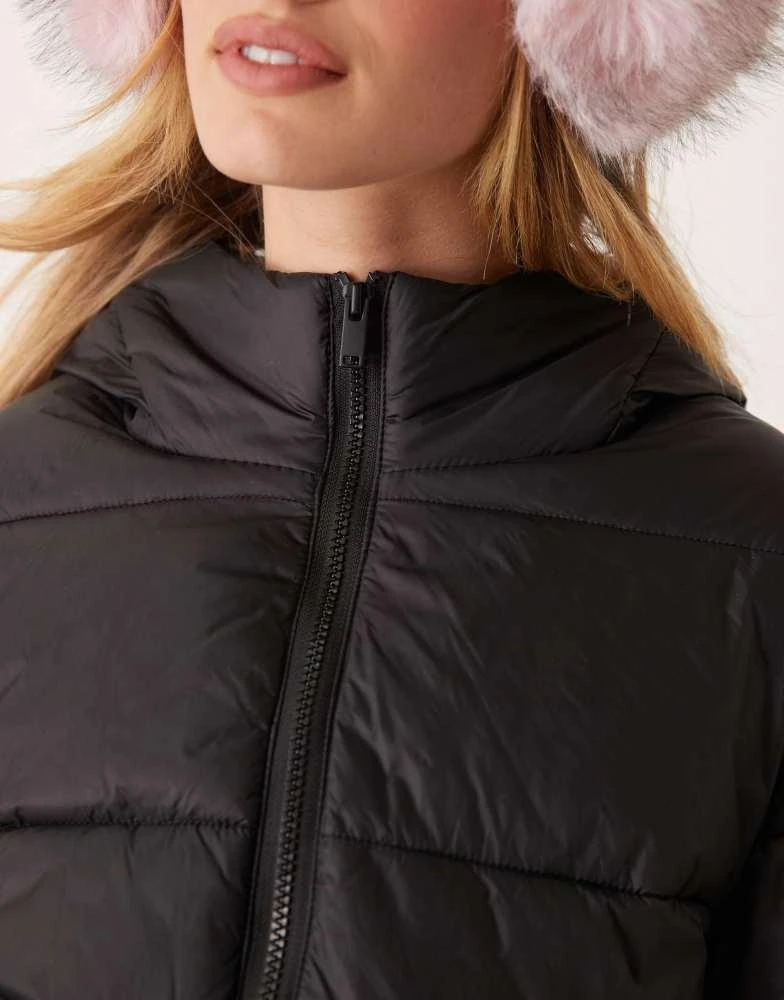 GINA TRICOT Gina Tricot puffer jacket with hood in black 4