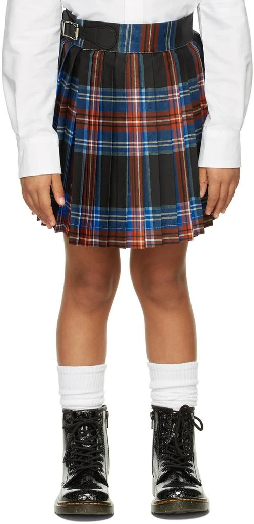 Charles Jeffrey Loverboy SSENSE Exclusive Kids Black Tartan Skirt 2