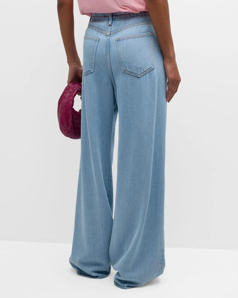FRAME Super Drape Drawstring Wide-Leg Jeans 6