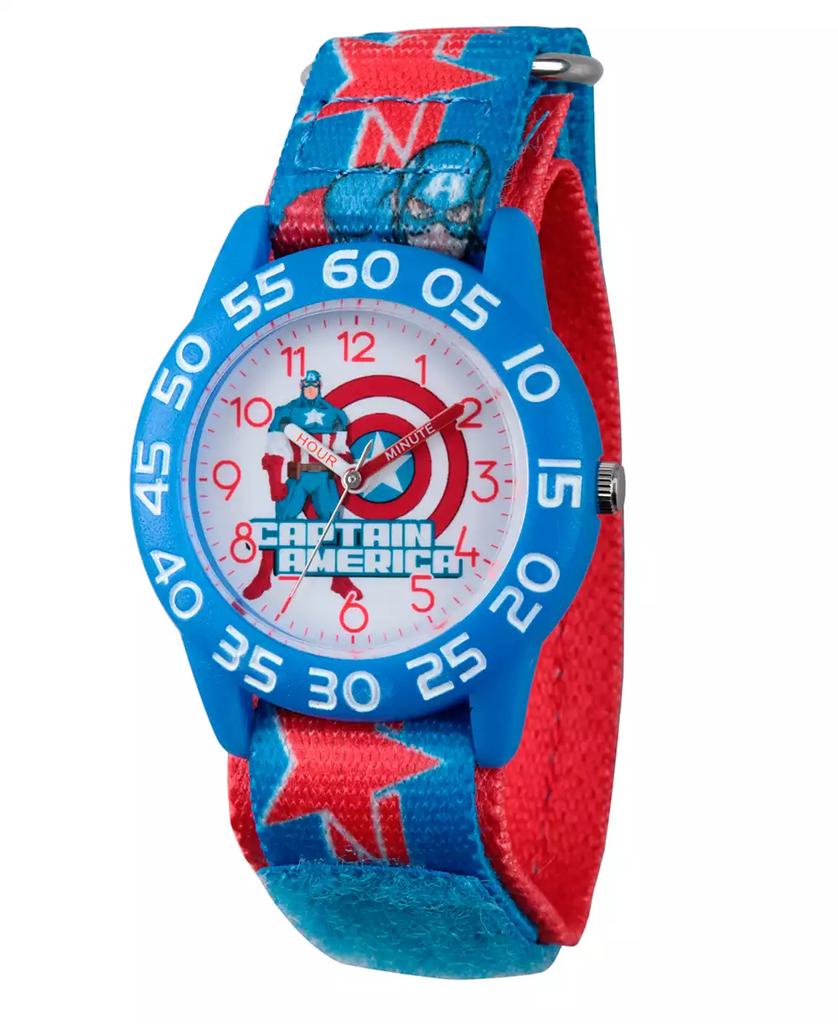 ewatchfactory Marvel's Avengers Assemble Captain America Boys' Blue Plastic Time Teacher Watch