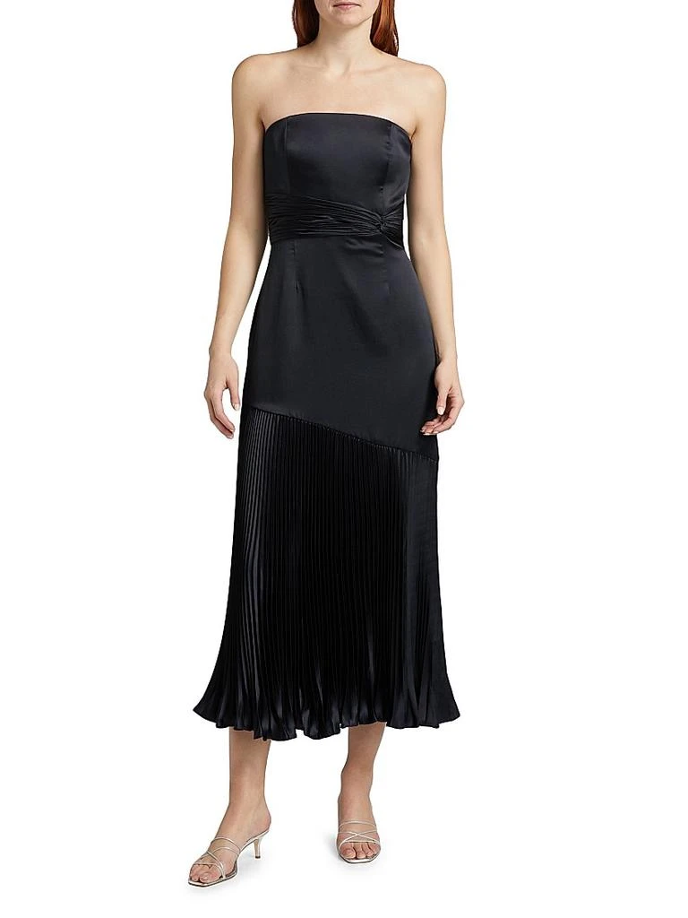 AMUR Milly Strapless Pleated Maxi Dress 3
