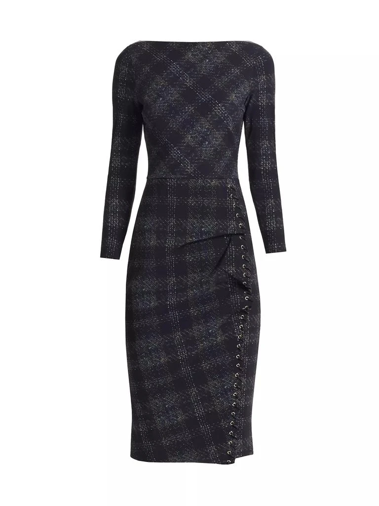 Chiara Boni Adlia Plaid Body-Con Midi-Dress 1
