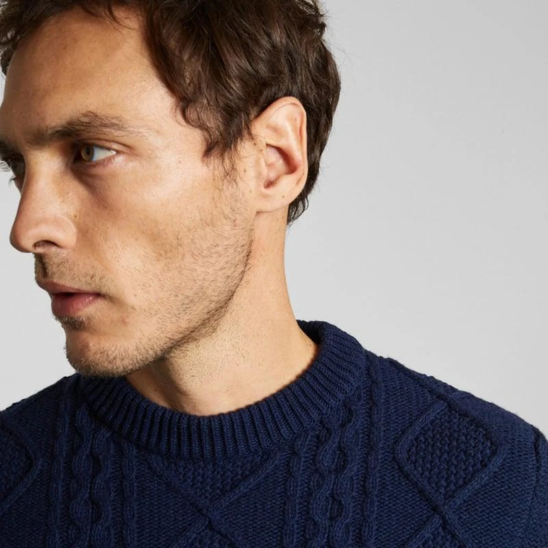 L'Exception Paris Twisted sweater in recycled wool Bleu marine L'EXCEPTION PARIS 4
