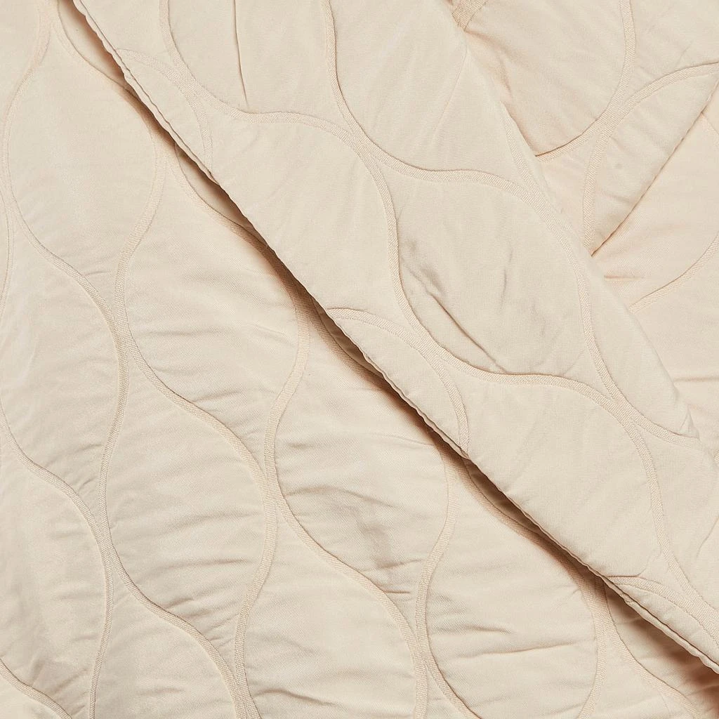 MIIN MIIN Cream Crepe Quilted Jacket and Pants Set M 3