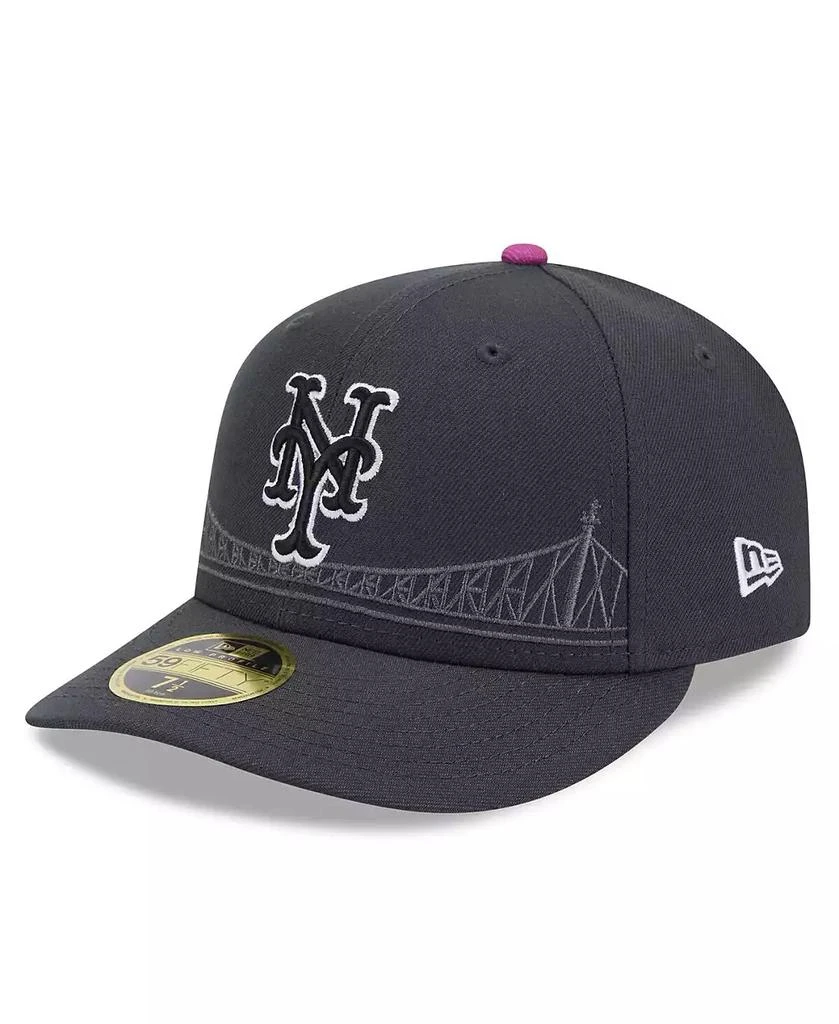 New Era Men's Graphite New York Mets 2024 City Connect Low Profile 59FIFTY Fitted Hat 1