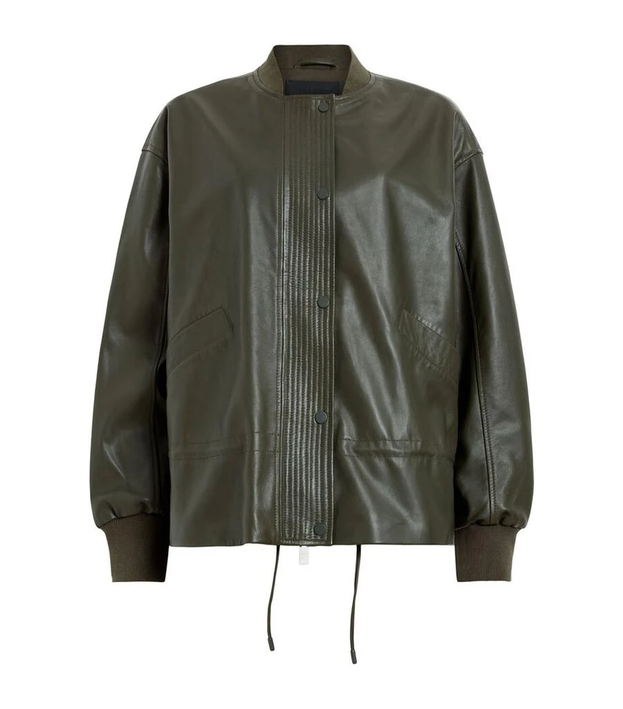 ALL SAINTS Leather Sofi Bomber Jacket 1