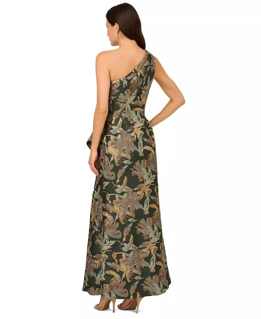 adrianna papell one shoulder long dress Buy Adrianna Papell Purple One Shoulder Satin Crepe Gown from Next USA
