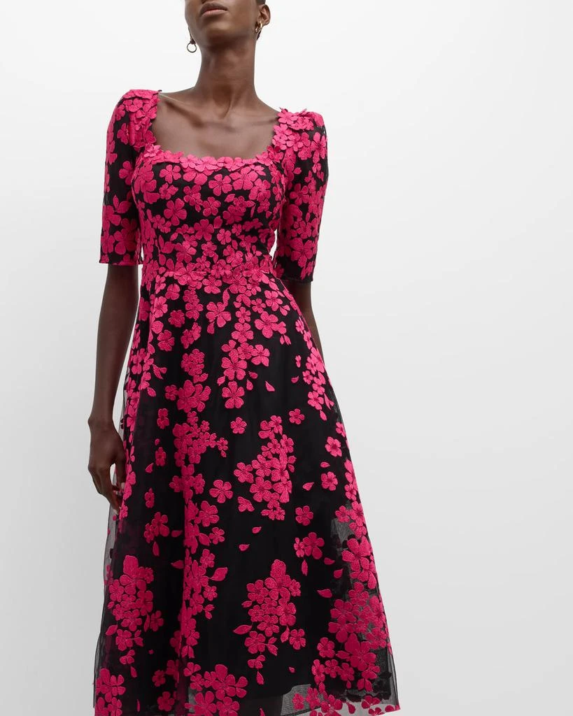 Teri Jon Floral-Embroidered Tulle Midi Dress - Dresses & Skirts - Free Shipping - BeyondStyle Teri Jon Floral-Embroidered Tulle Midi Dress - Dresses & Skirts - Free Shipping - BeyondStyle