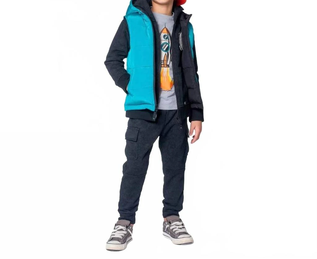 Appaman Kid
s Reversible Vest In Blue Jewel