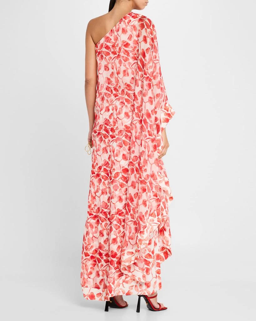 Chiara Boni Toin One-Shoulder Chiffon Draped Gown 3
