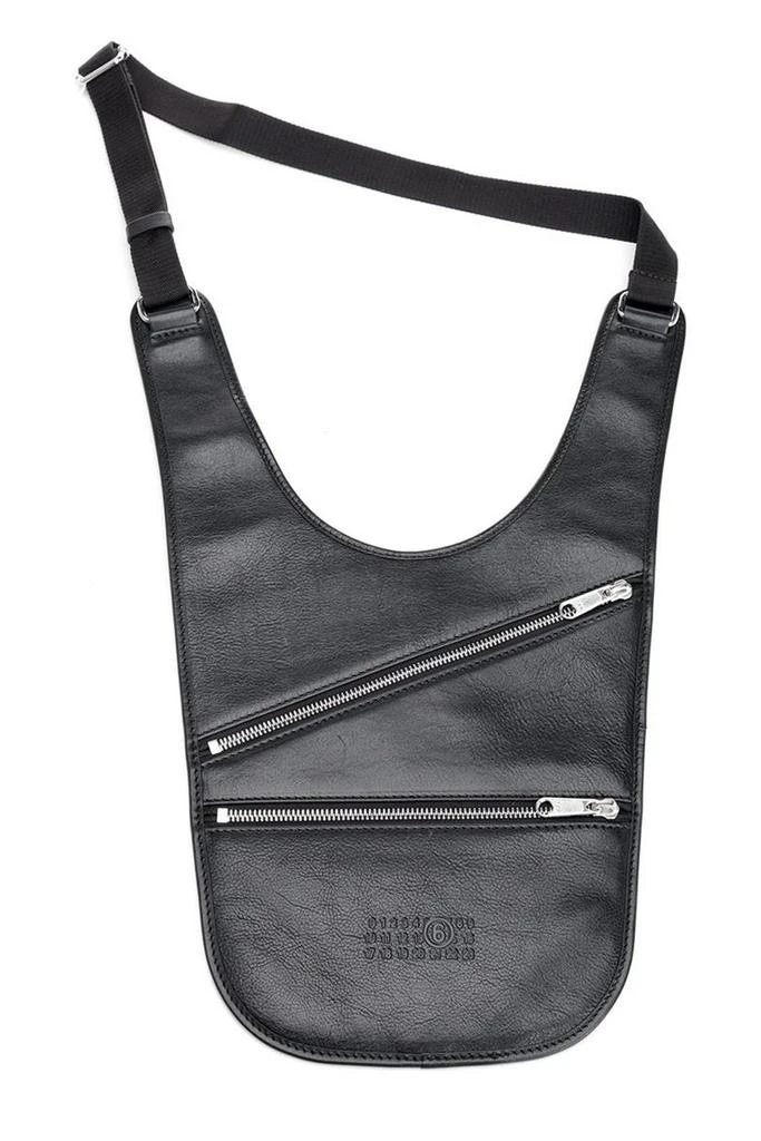 MM6 MM6 Maison Margiela Flat Saddle Top Zipped Shoulder Bag 1