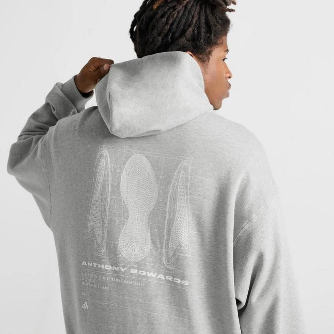 Adidas Men's adidas Anthony Edwards Graphic Fleece Pullover Hoodie 6