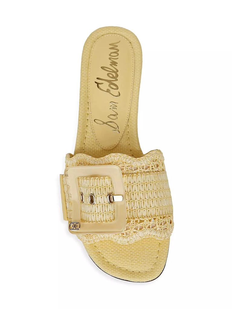 Sam Edelman Bambi Raffia Slip-On Sandals 4