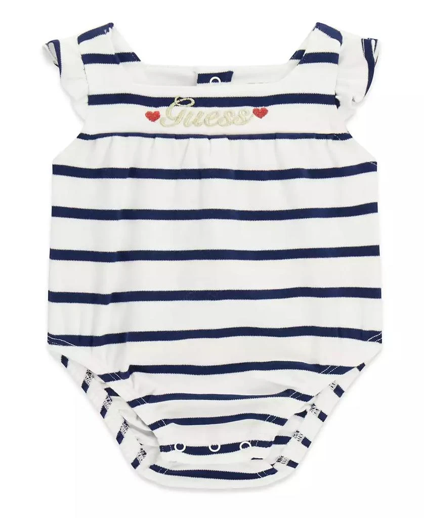 GUESS Baby Girls
 Yarn Dye Interlock Short-Sleeve Bodysuit