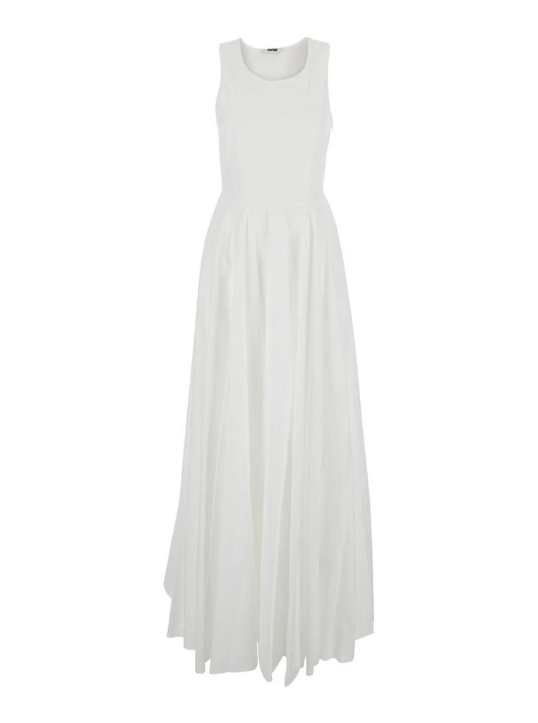MAURO GRIFONI Mauro Grifoni Long Sleeveless Draped Dress 1