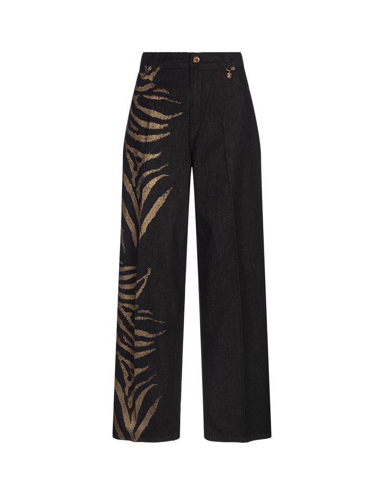 Roberto Cavalli Roberto Cavalli Zebra Print On Side Jeans