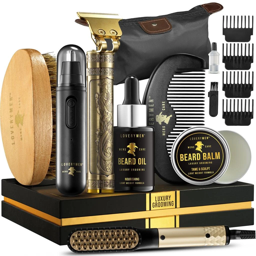 Lovery LOVERYMEN Ultimate Luxury Mens Beard Grooming Kit 9pc Gift Set 5