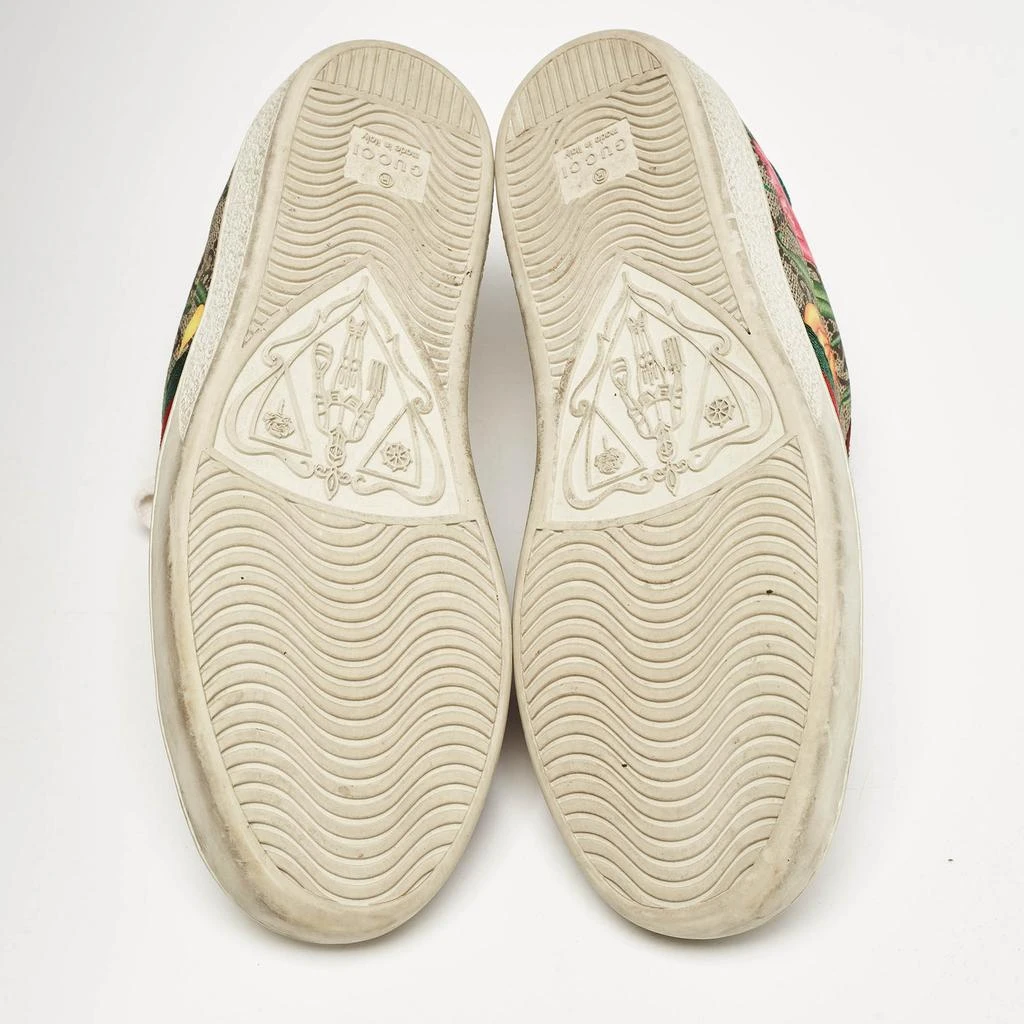 Gucci Gucci Beige/Brown GG Supreme Canvas Floral Print Ace Sneakers Size 35.5 6