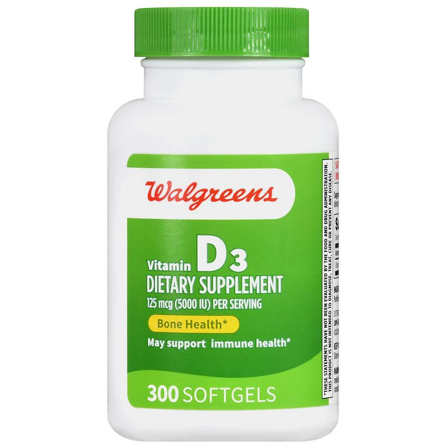 Walgreens Vitamin D3 125 mcg (5000 IU) Softgels (300 days) 2