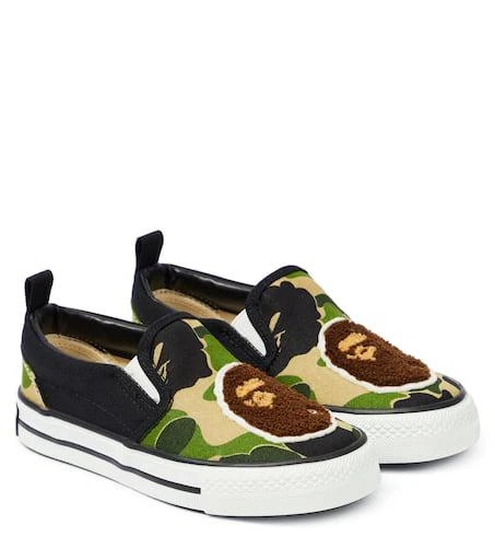BAPE Kids Baby printed slip-on sneakers 1