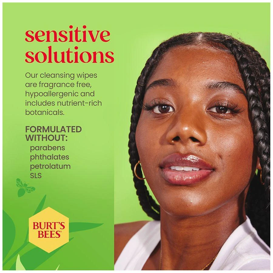 Burt's Bees Soothing 3-in-1 Pre-Moistened Towelettes for Sensitive Skin Aloe Vera 9