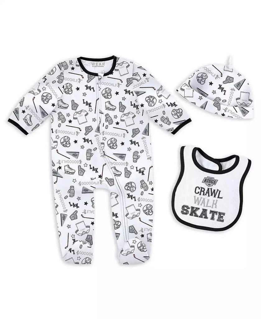WEAR by Erin Andrews Baby Boys and Girls Los Angeles Kings Sleep and Play Sleeper Set with Bib