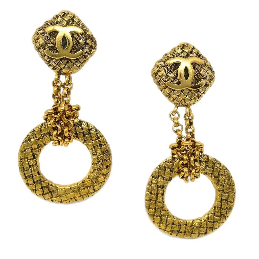 Chanel Cc Dangle Earrings Metal _Plated Earrings Jewelry (Pre-Owned)