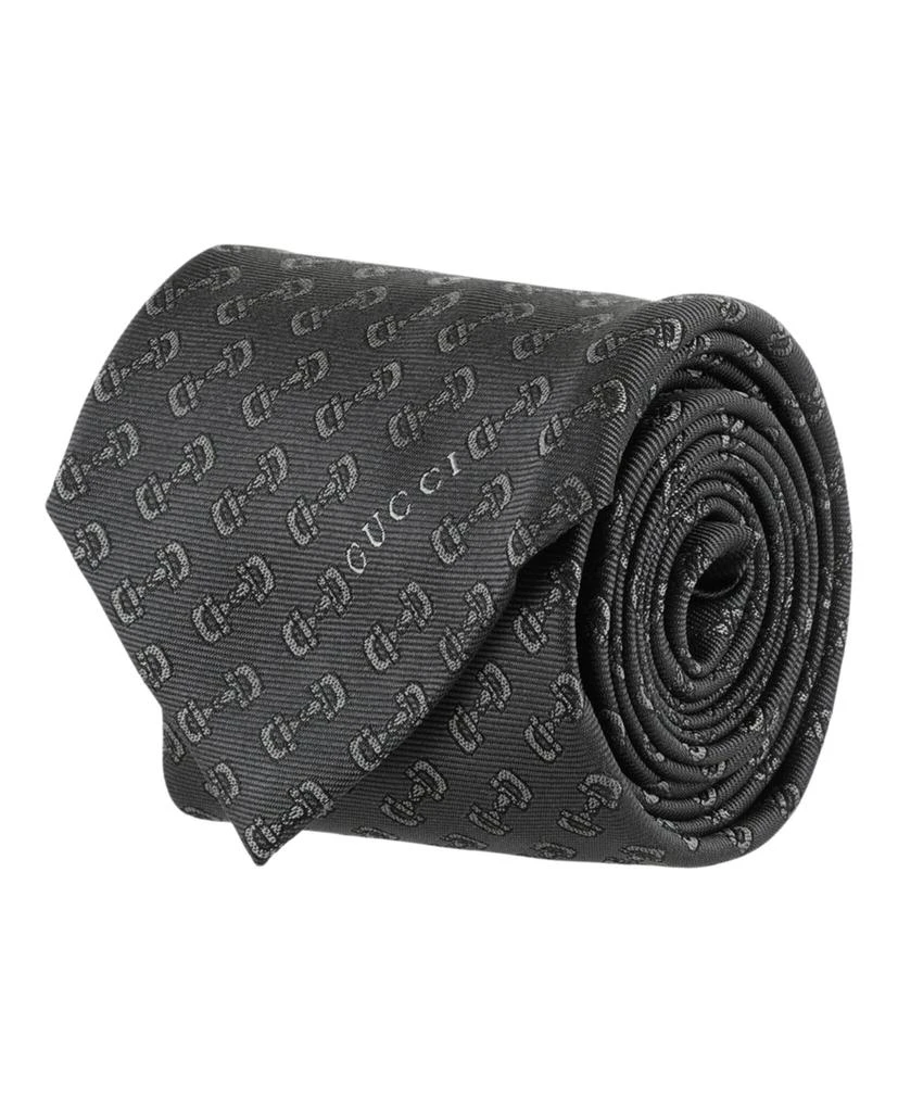 Gucci Horsebit Silk Jacquard Tie
