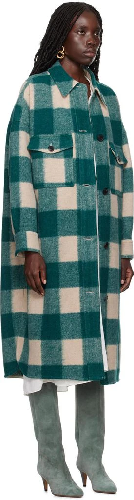Isabel Marant Green & Beige Fontizi Coat 2