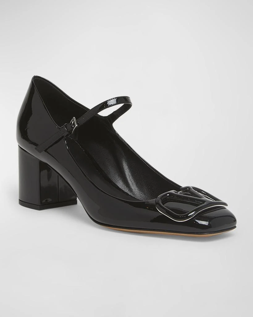 Valentino VLogo Leather Mary Jane Pumps 3
