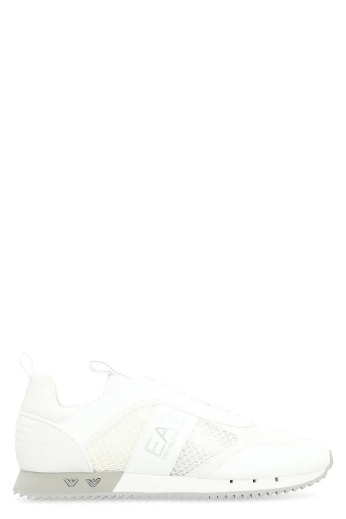 Emporio Armani Ea7 Emporio Armani Mesh And Vegan Leather Low-Top Sneakers 1