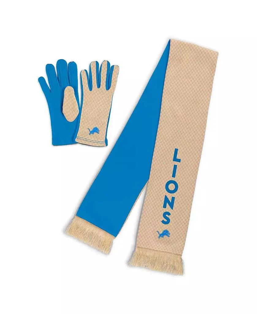 WEAR by Erin Andrews Women's Detroit Lions Tonal Scarf Glove Set 1