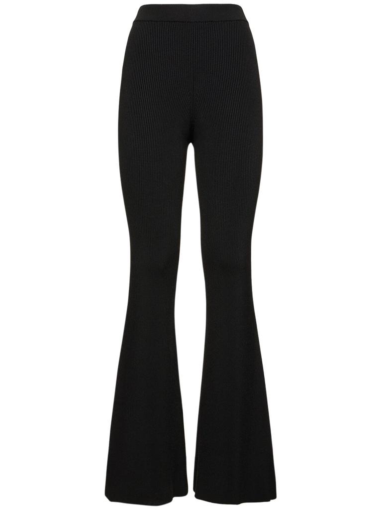 パンツ Nensi Dojaka Flared laced leggings Black Nensi Dojaka lace-up Ribbed Trousers | Black | FARFETCH